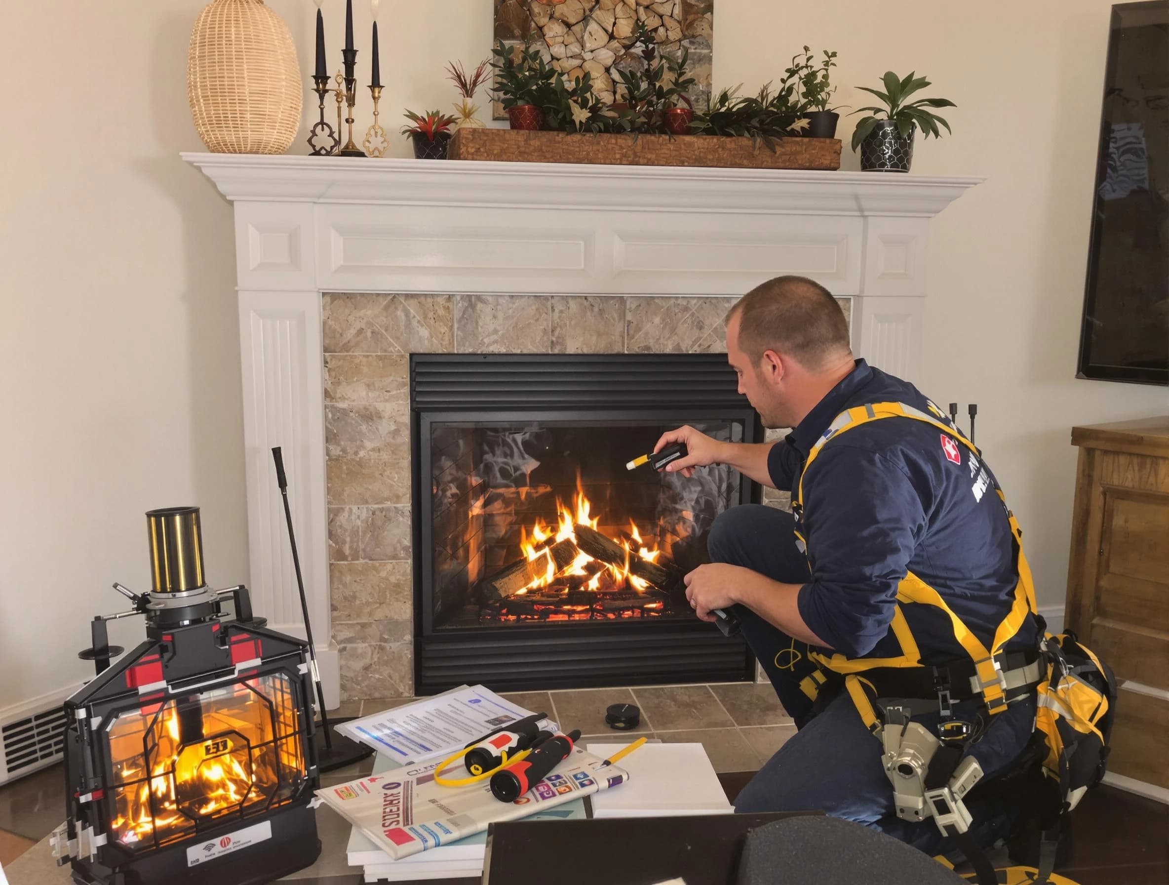 Safety-focused fireplace inspection by Moore Chimney Sweep in Moore, OK
