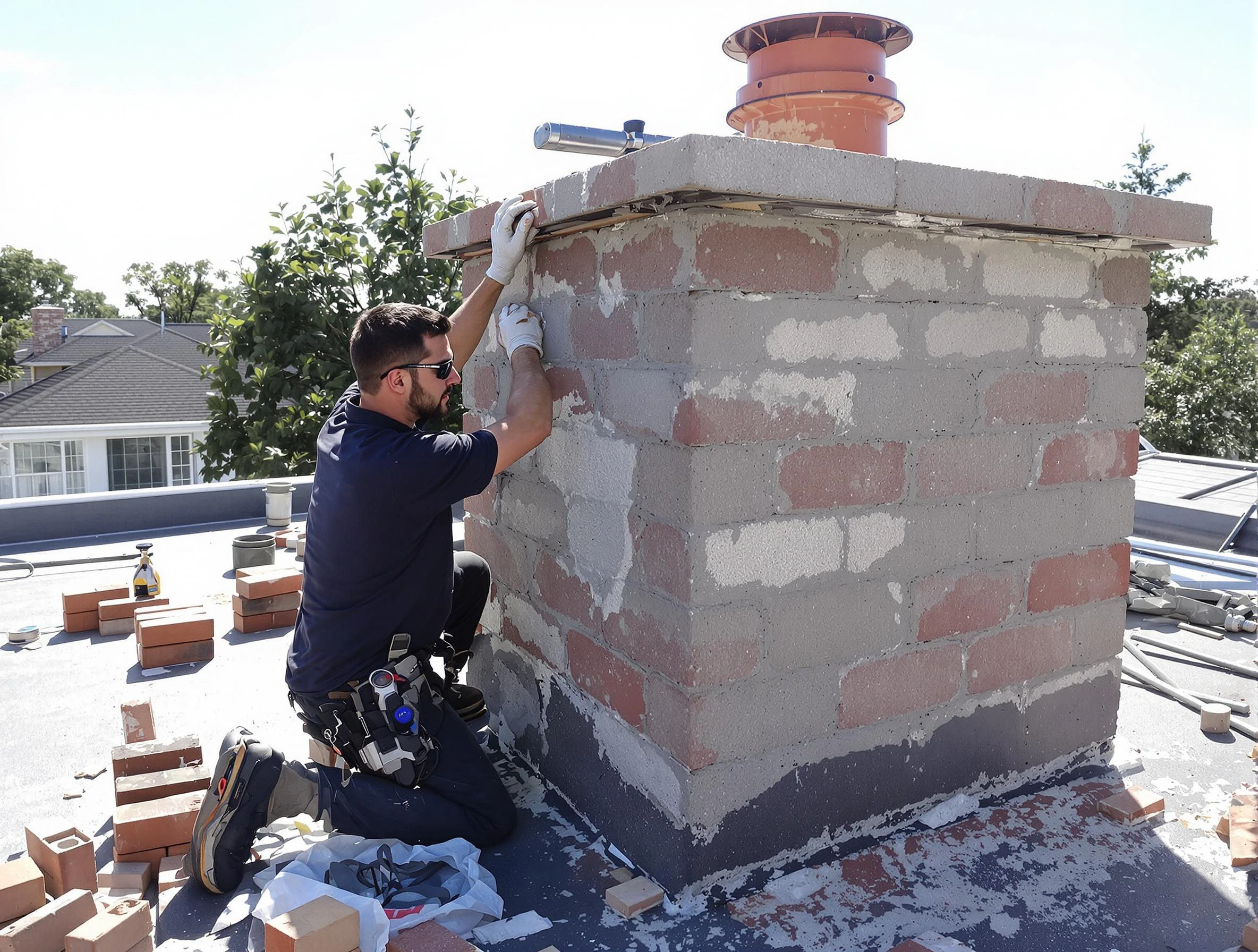 Advanced chimney repair process by Moore Chimney Sweep in Moore, OK